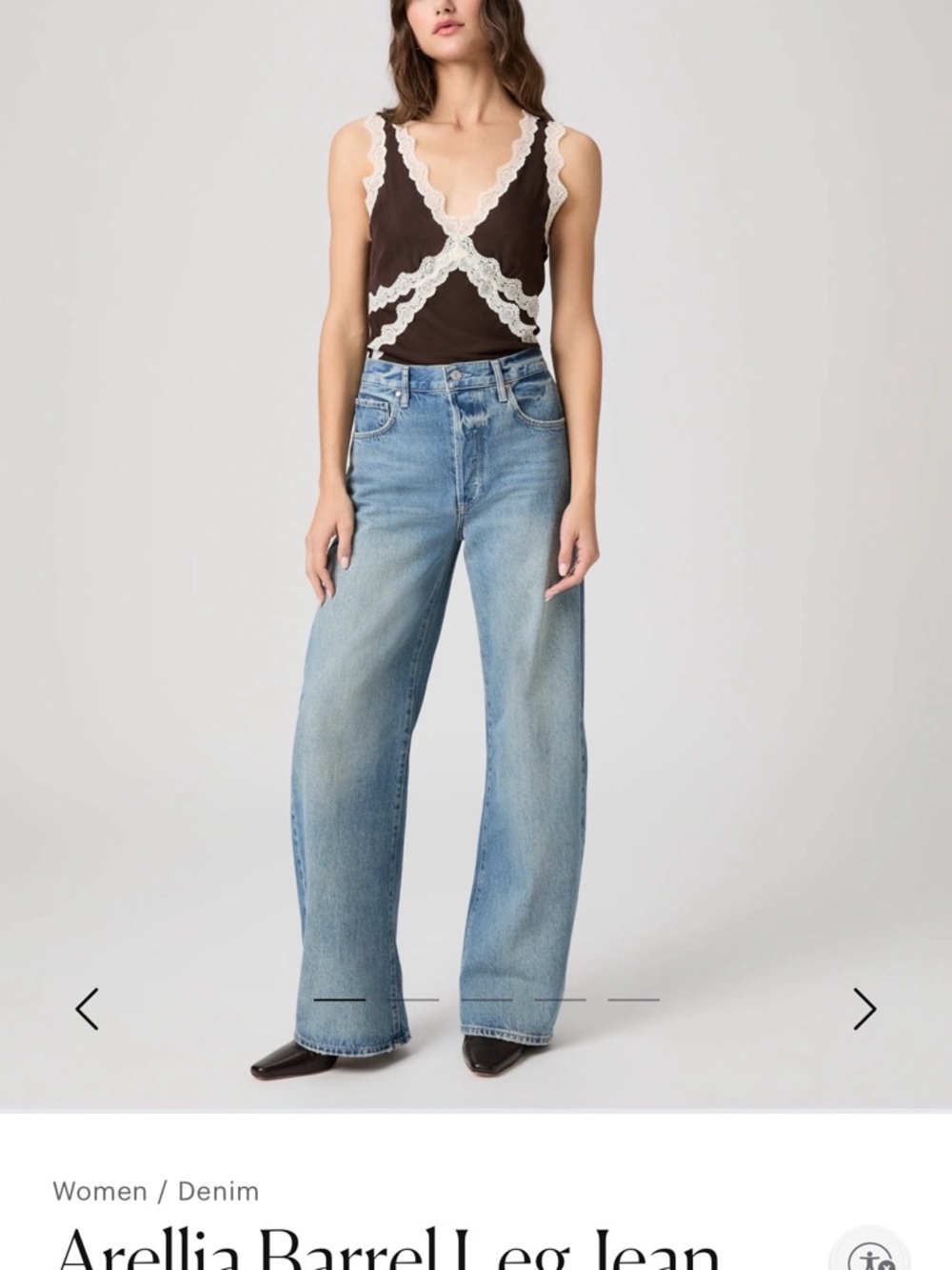 PAIGE Light Blue Barrel-Leg Jeans